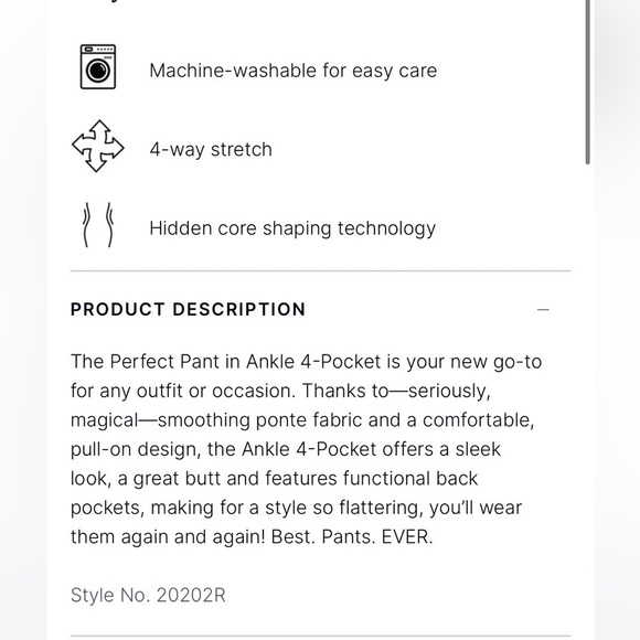 Spanx The Perfect Pant, Ankle 4-Pocket Navy XL - Picture 14 of 16